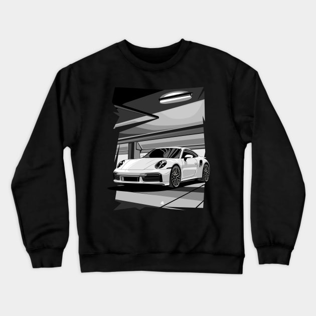 911 turbo illustration graphics Crewneck Sweatshirt by ASAKDESIGNS